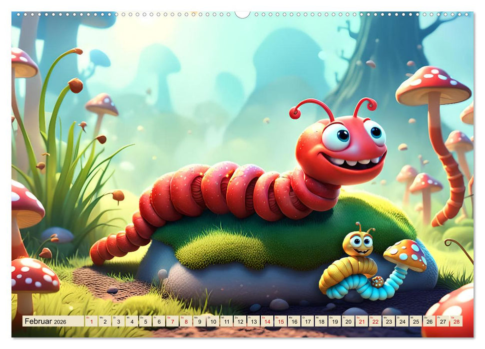 Würmchen Zauber (CALVENDO Premium Wandkalender 2026)