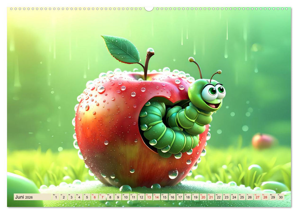 Würmchen Zauber (CALVENDO Premium Wandkalender 2026)