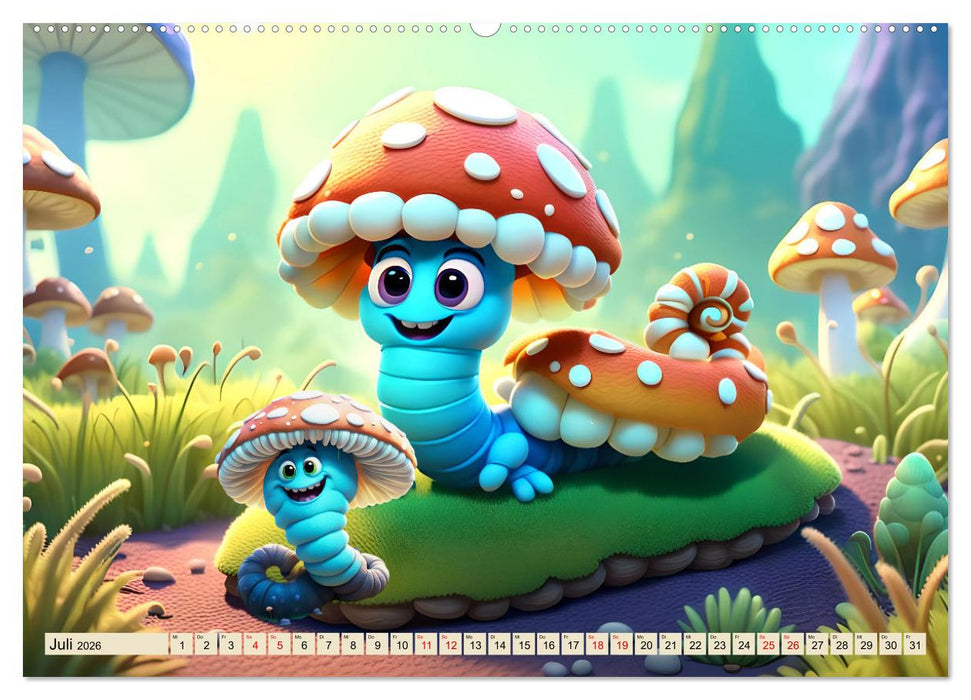 Würmchen Zauber (CALVENDO Premium Wandkalender 2026)