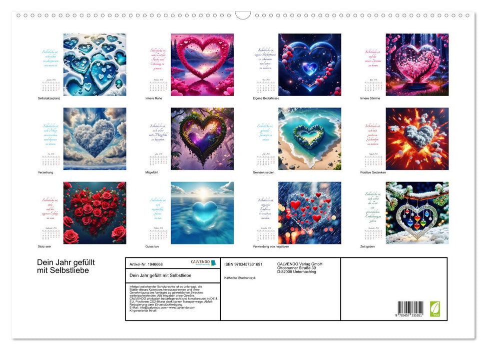 Dein Jahr gefüllt mit Selbstliebe (CALVENDO Wandkalender 2026)