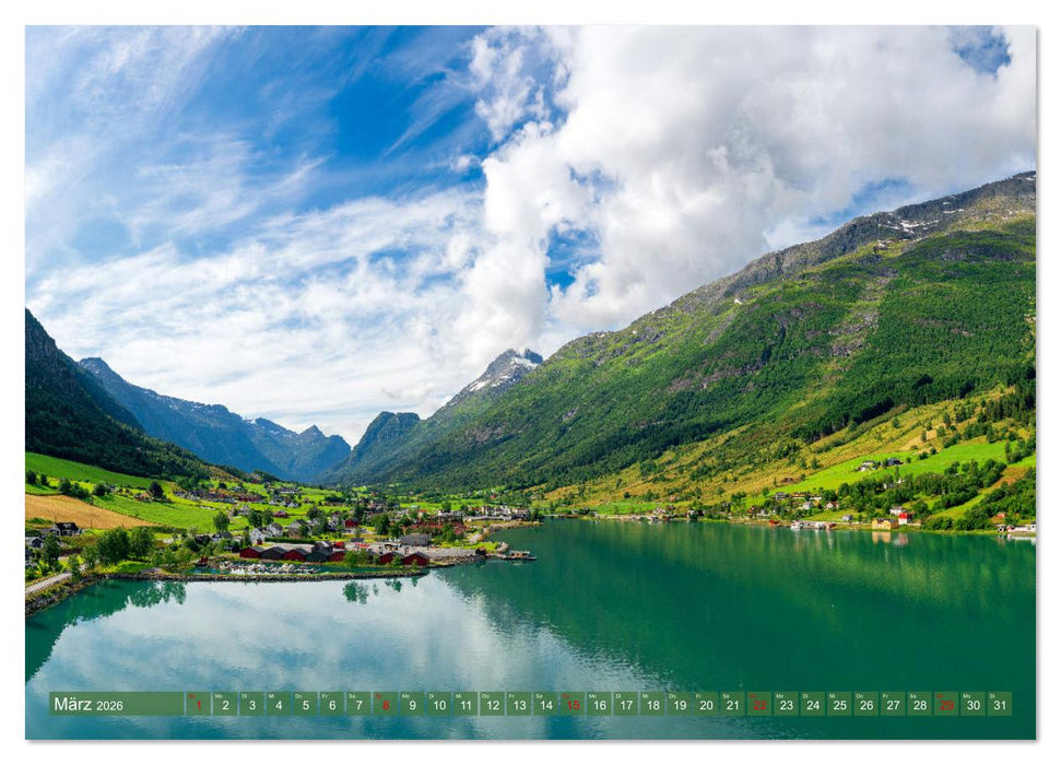 Norwegen aus dem Hubschrauber - Luftaufnahmen und Panorama (CALVENDO Wandkalender 2026)