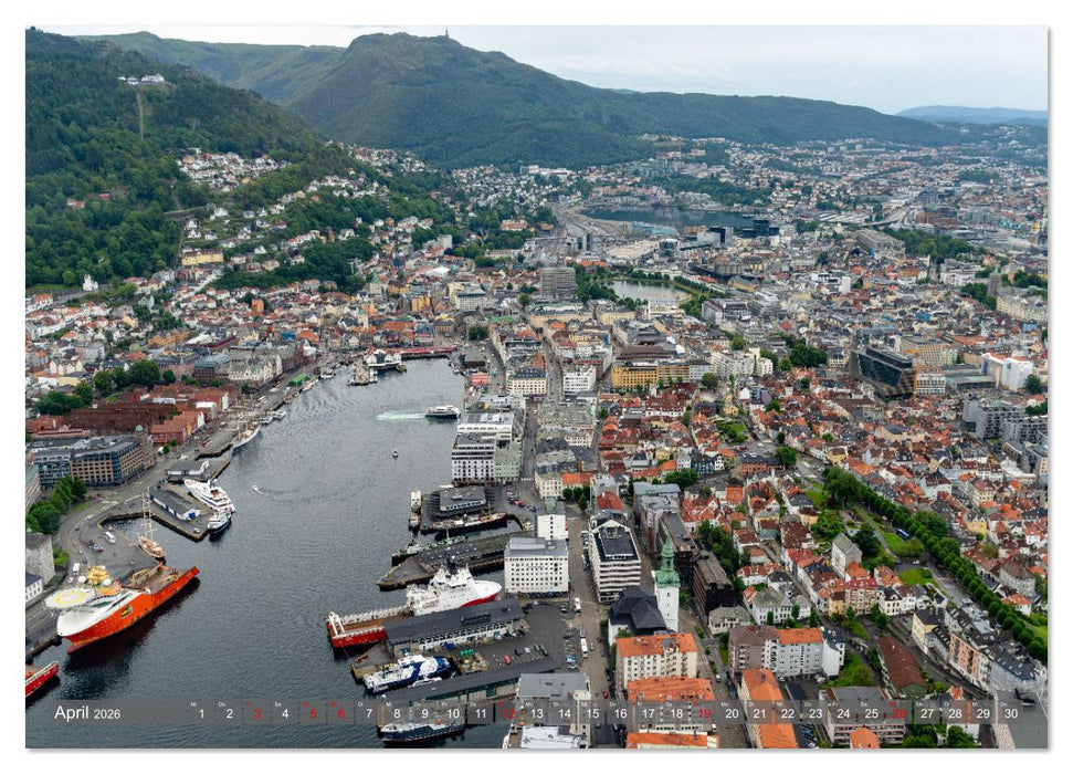 Norwegen aus dem Hubschrauber - Luftaufnahmen und Panorama (CALVENDO Wandkalender 2026)