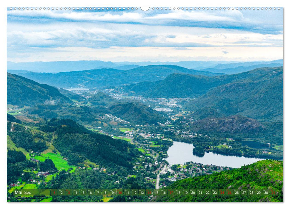 Norwegen aus dem Hubschrauber - Luftaufnahmen und Panorama (CALVENDO Wandkalender 2026)