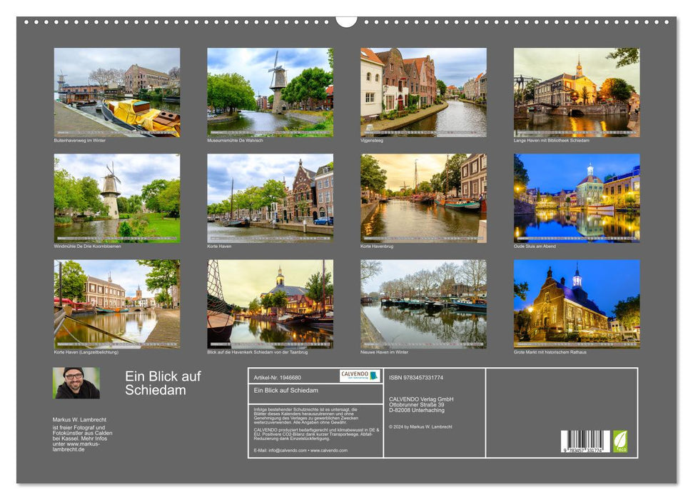 Ein Blick auf Schiedam (CALVENDO Wandkalender 2026)