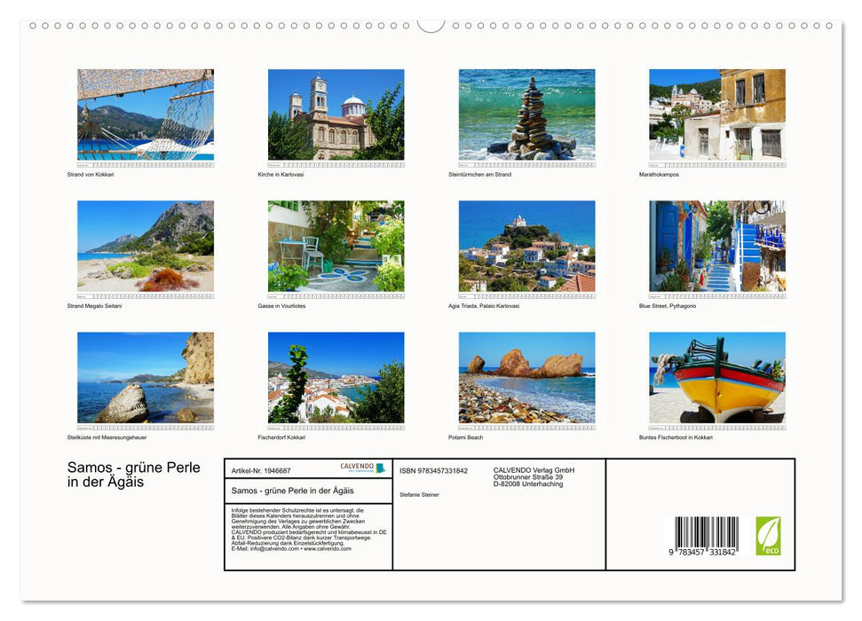 Samos - grüne Perle in der Ägäis (CALVENDO Premium Wandkalender 2026)