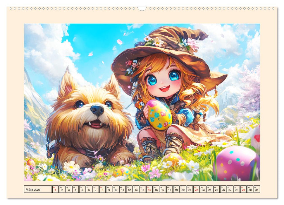 Kleine Hexen. Zauberhafte Mädchen mit magischen Kräften (CALVENDO Wandkalender 2026)