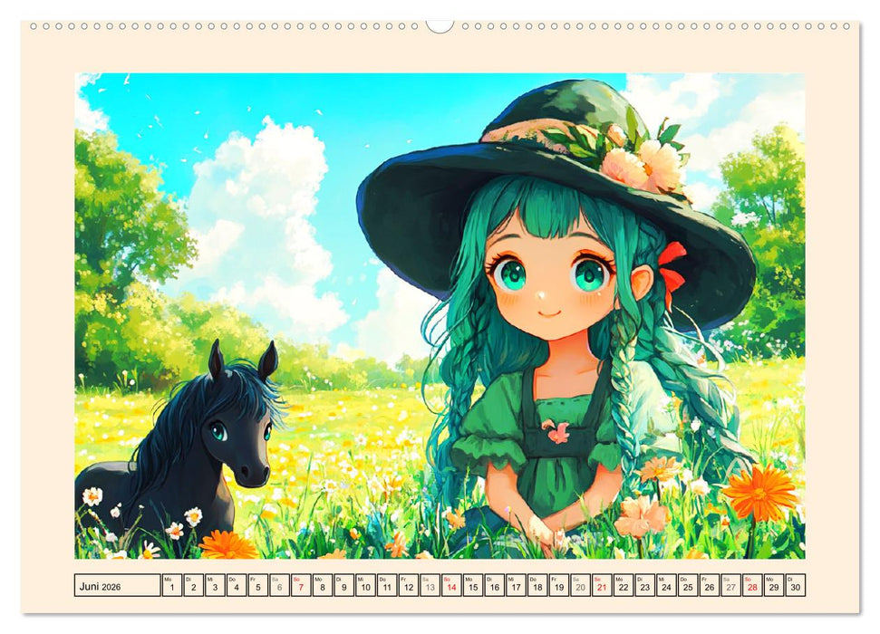 Kleine Hexen. Zauberhafte Mädchen mit magischen Kräften (CALVENDO Wandkalender 2026)