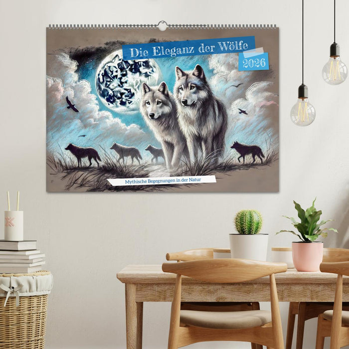 Die Eleganz der Wölfe - Mythische Begegnungen in der Natur (CALVENDO Wandkalender 2026)