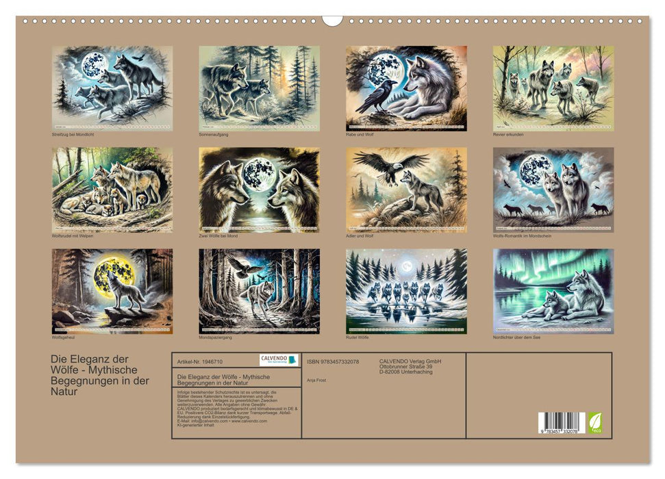 Die Eleganz der Wölfe - Mythische Begegnungen in der Natur (CALVENDO Wandkalender 2026)