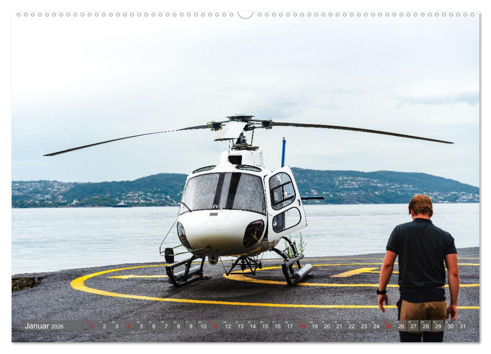 Norwegen aus dem Hubschrauber - Luftaufnahmen und Panorama (CALVENDO Premium Wandkalender 2026)