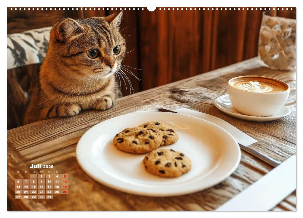 Momente eines Katzenbesitzers - Chaos der Samtpfoten (CALVENDO Premium Wandkalender 2026)