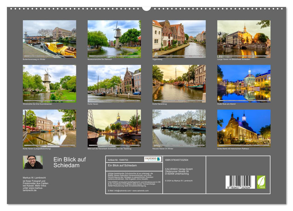 Ein Blick auf Schiedam (CALVENDO Premium Wandkalender 2026)