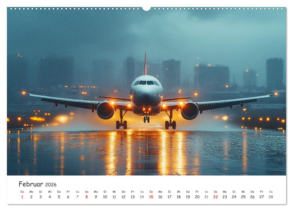 Flugzeugkalender - Die schönsten Passagiermaschinen (CALVENDO Wandkalender 2026)