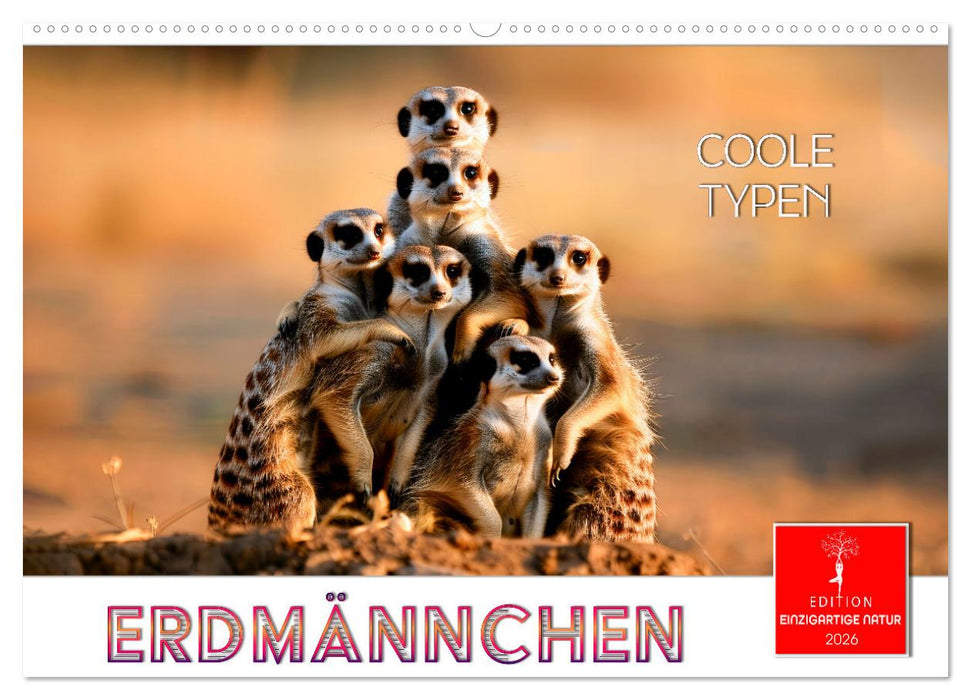 Erdmännchen - coole Typen (CALVENDO Wandkalender 2026)