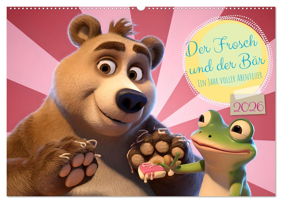 Der Frosch und der Bär - Ein Jahr voller Abenteuer (CALVENDO Wandkalender 2026)