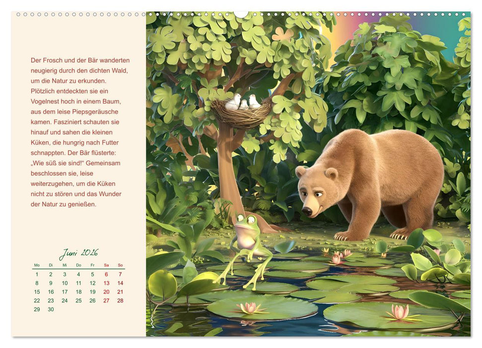 Der Frosch und der Bär - Ein Jahr voller Abenteuer (CALVENDO Wandkalender 2026)