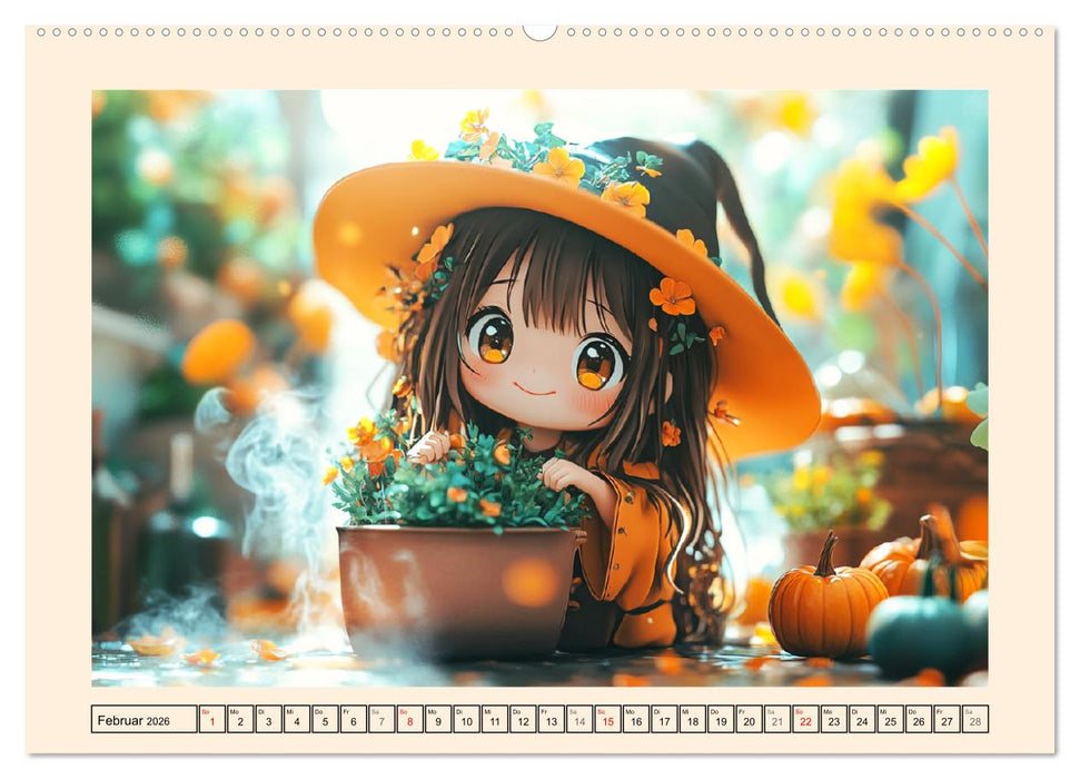 Kleine Hexen. Zauberhafte Mädchen mit magischen Kräften (CALVENDO Premium Wandkalender 2026)