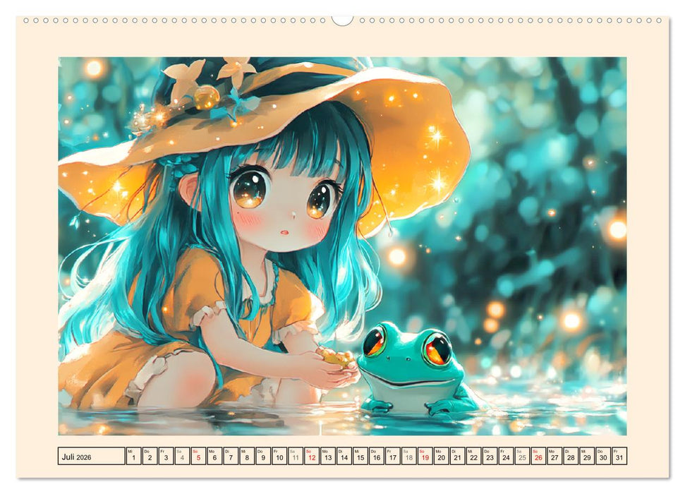 Kleine Hexen. Zauberhafte Mädchen mit magischen Kräften (CALVENDO Premium Wandkalender 2026)