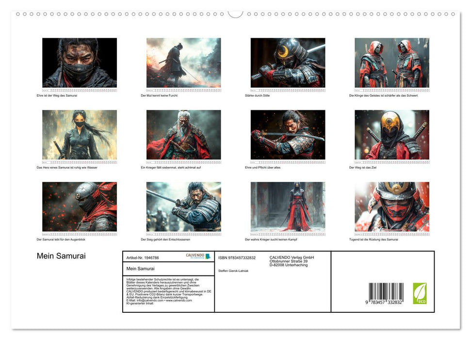 Mein Samurai (CALVENDO Premium Wandkalender 2026)