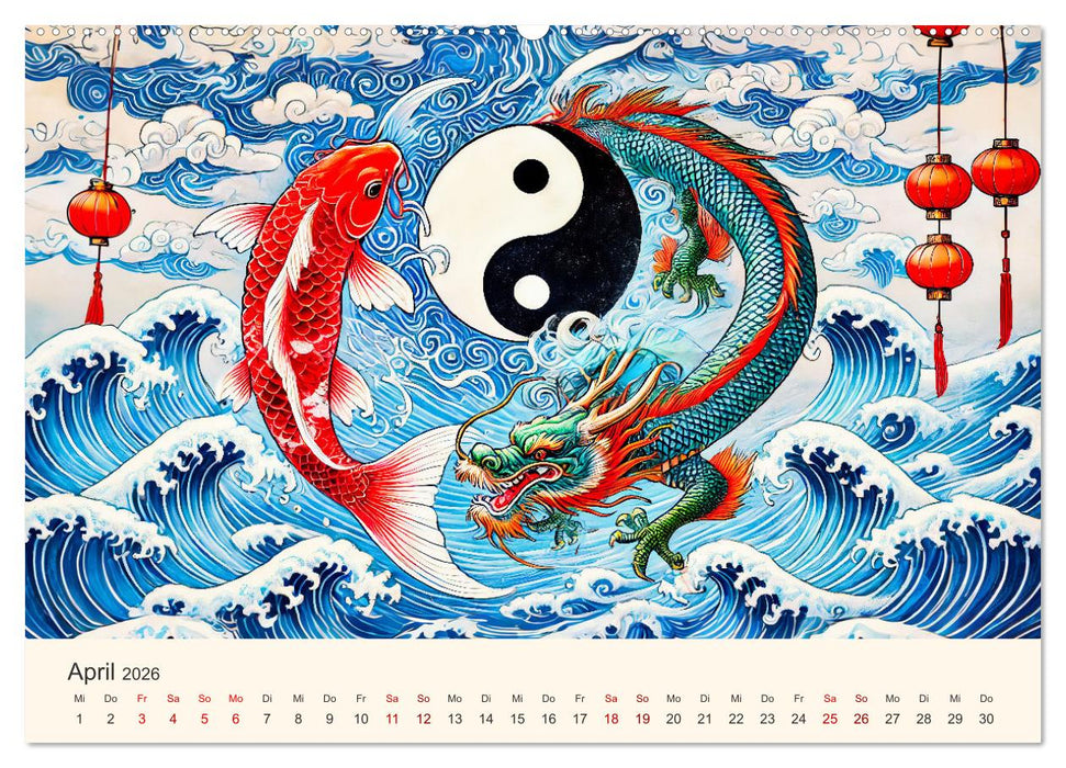 Yin und Yang der Wesen - Asiatische Mythen im Gleichgewicht (CALVENDO Wandkalender 2026)