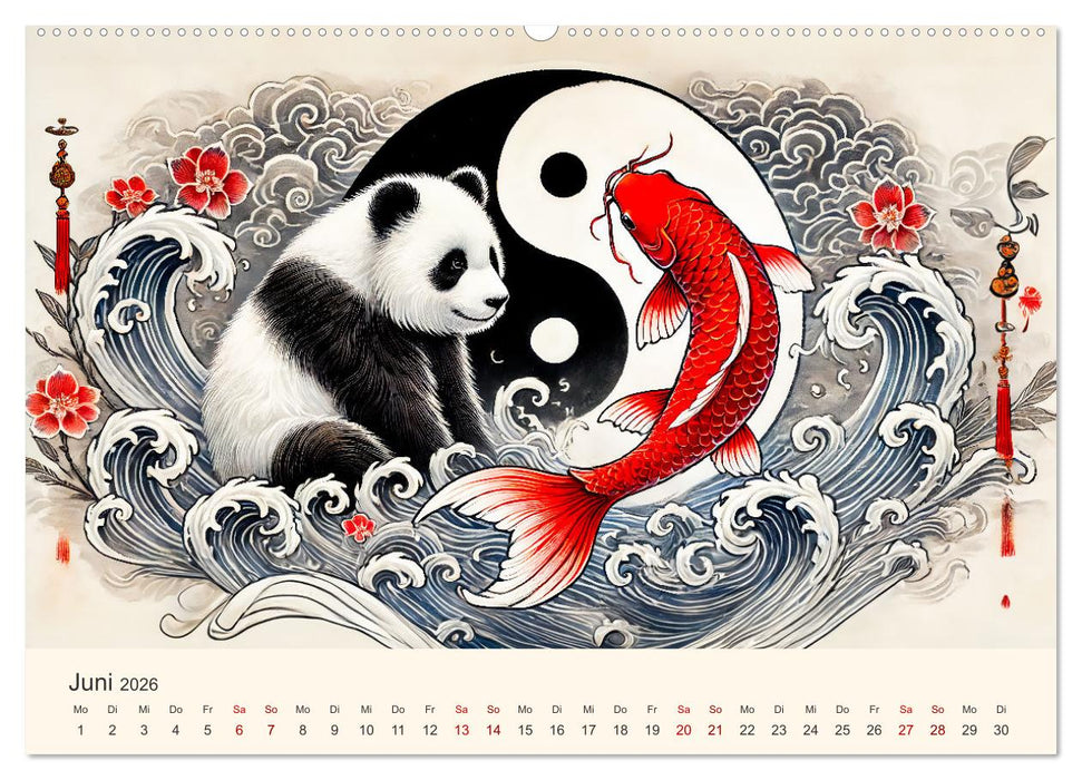 Yin und Yang der Wesen - Asiatische Mythen im Gleichgewicht (CALVENDO Wandkalender 2026)
