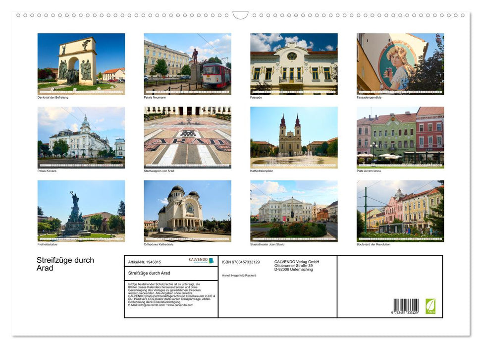 Streifzüge durch Arad (CALVENDO Wandkalender 2026)