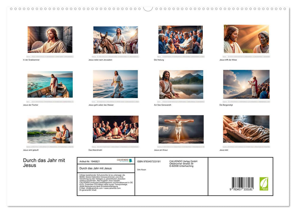 Durch das Jahr mit Jesus (CALVENDO Premium Wandkalender 2026)