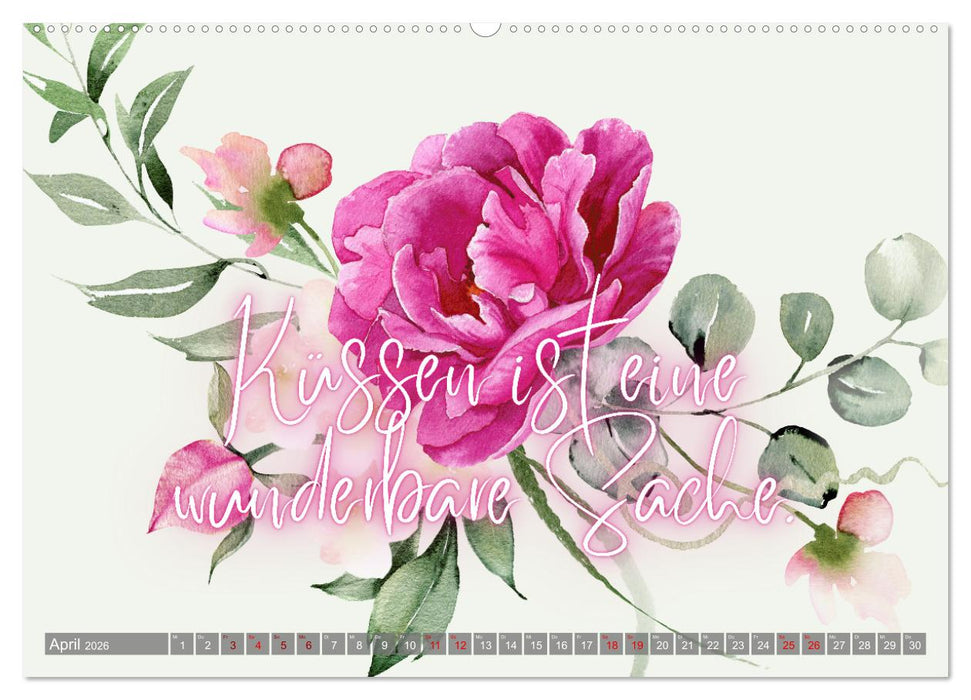 Flower Romance - Romantischer Blütenzauber (CALVENDO Premium Wandkalender 2026)