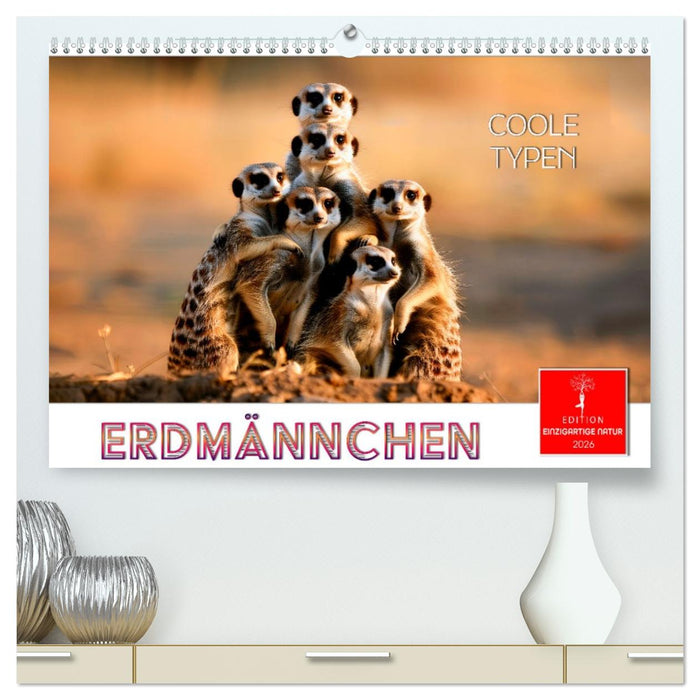 Erdmännchen - coole Typen (CALVENDO Premium Wandkalender 2026)