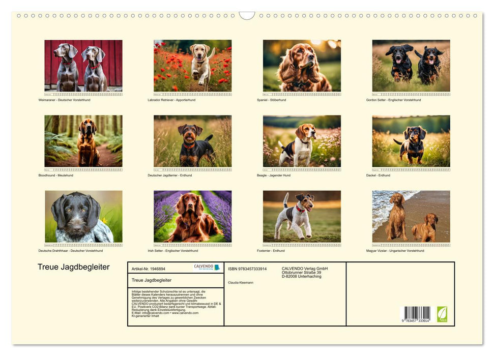 Treue Jagdbegleiter (CALVENDO Wandkalender 2026)