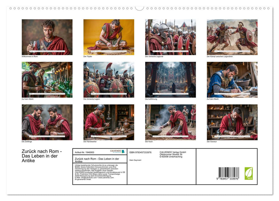 Zurück nach Rom - Das Leben in der Antike (CALVENDO Premium Wandkalender 2026)