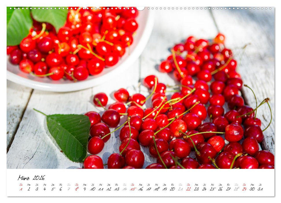 Kirschen aus dem Garten – Erntekalender (CALVENDO Premium Wandkalender 2026)