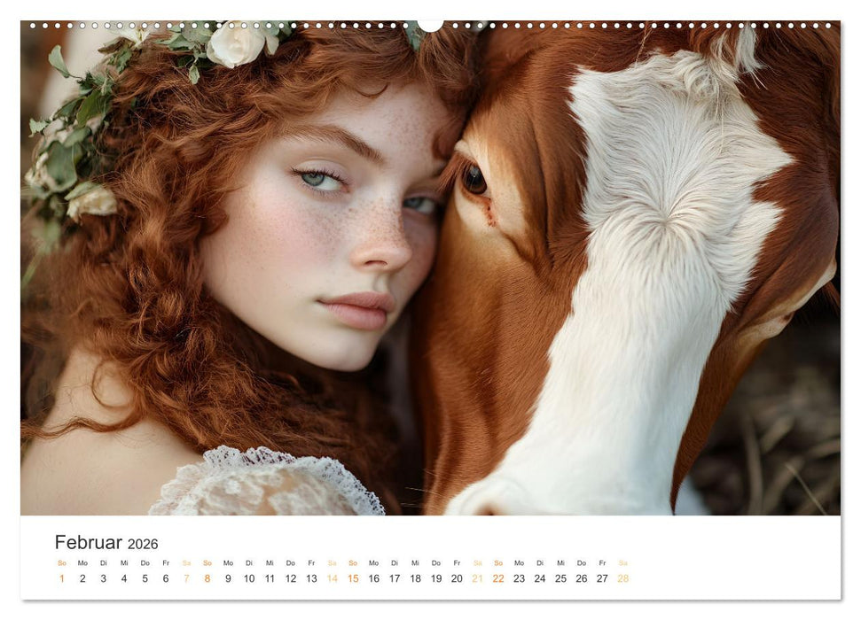 Magische Tierliebe (CALVENDO Premium Wandkalender 2026)