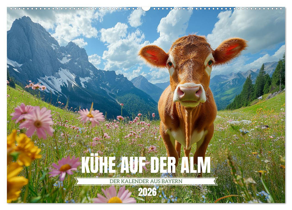 KÜHE AUF DER ALM – Der Kalender aus Bayern (CALVENDO Wandkalender 2026)
