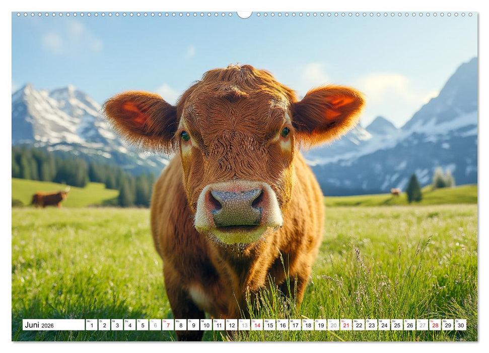 KÜHE AUF DER ALM – Der Kalender aus Bayern (CALVENDO Wandkalender 2026)