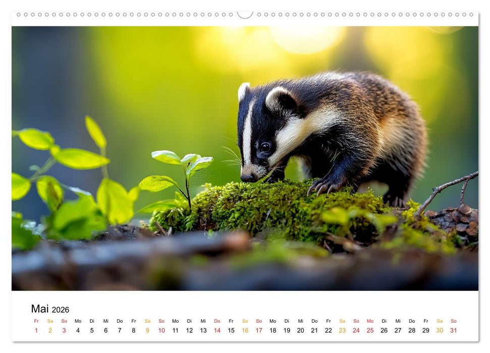 Wilde Tierwelt im Wald (CALVENDO Premium Wandkalender 2026)