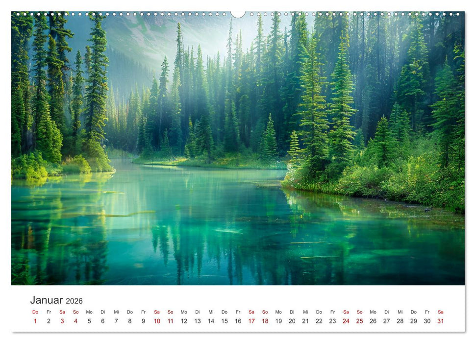 Die Seele Alaskas - Gewässer des Nordens (CALVENDO Wandkalender 2026)