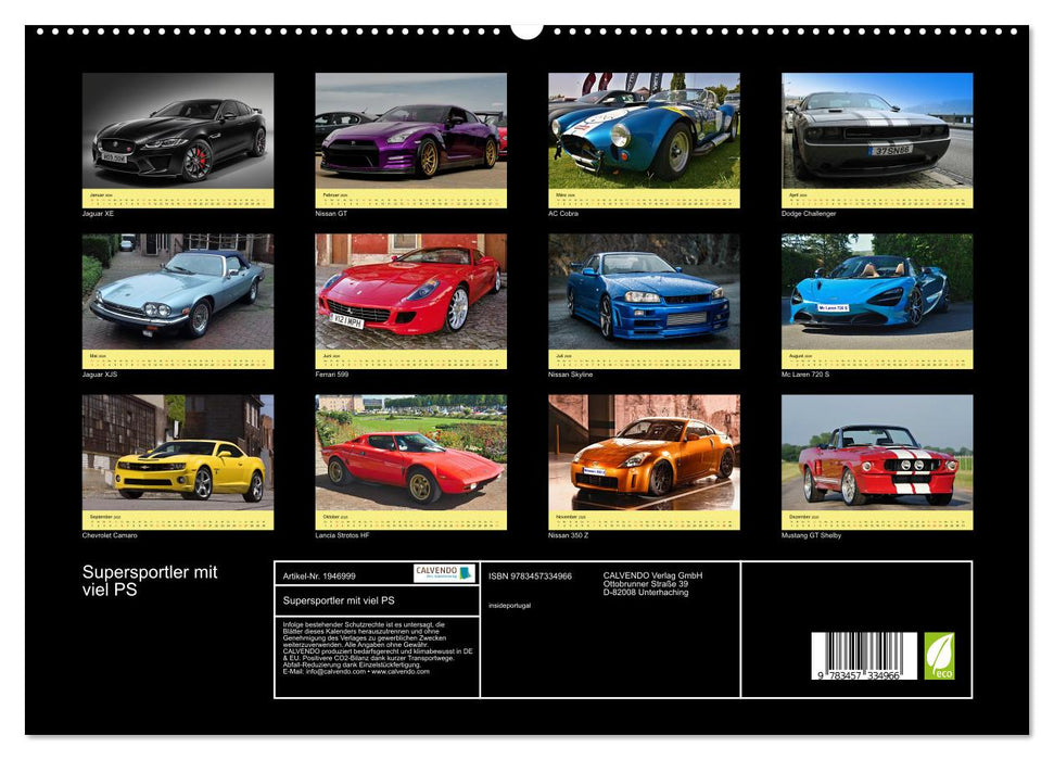 Supersportler mit viel PS (CALVENDO Premium Wandkalender 2026)