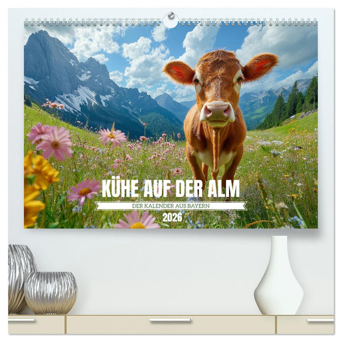 KÜHE AUF DER ALM – Der Kalender aus Bayern (CALVENDO Premium Wandkalender 2026)