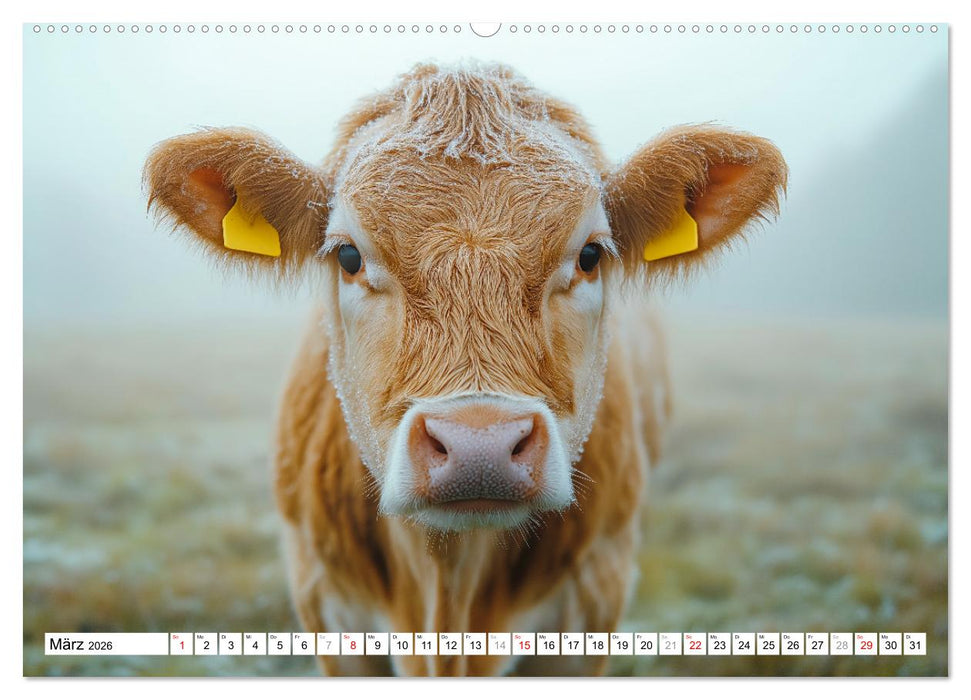 KÜHE AUF DER ALM – Der Kalender aus Bayern (CALVENDO Premium Wandkalender 2026)
