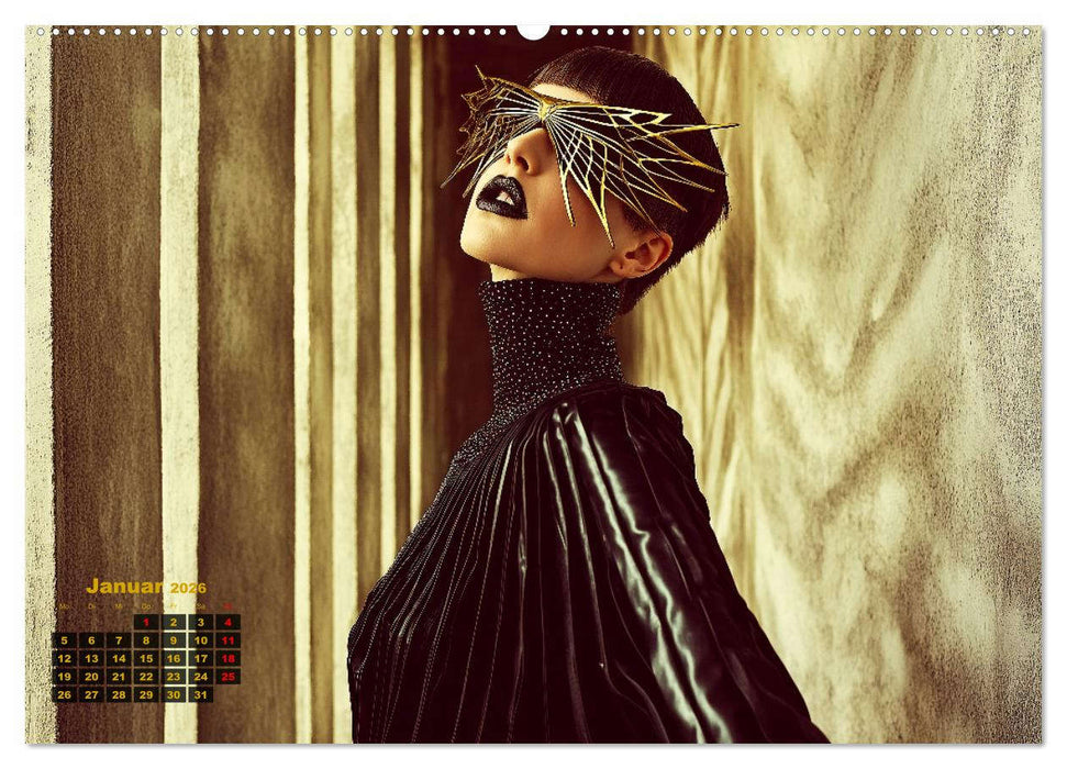 Lust und Macht - Dominante Frauen in Lack, Leder und BDSM-Masken (CALVENDO Premium Wandkalender 2026)