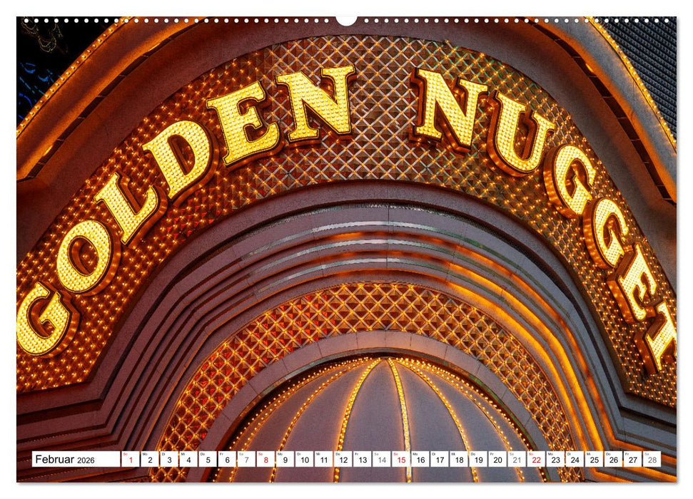 Las Vegas Nightlife - Neonlichter, Casinos und unvergessliche Nächte (CALVENDO Wandkalender 2026)