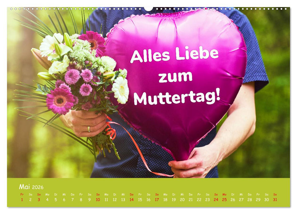 Momente im Jahr, die verbinden - Wunschkalender mit herzlichen Grüßen (CALVENDO Premium Wandkalender 2026)