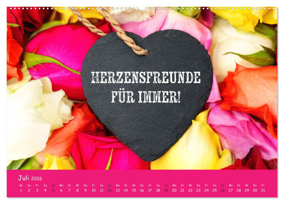 Momente im Jahr, die verbinden - Wunschkalender mit herzlichen Grüßen (CALVENDO Premium Wandkalender 2026)