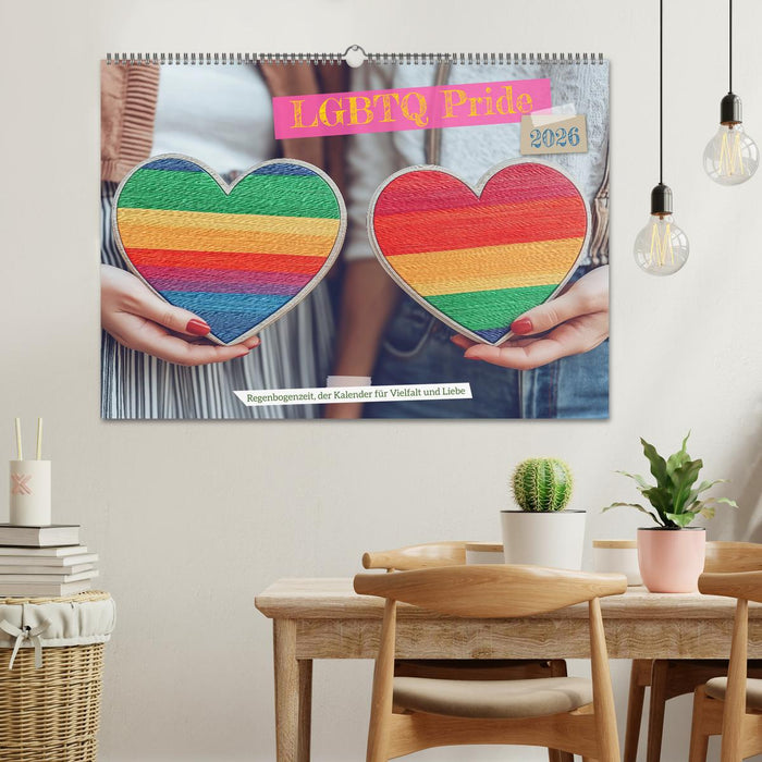 LGBTQ Pride - Regenbogenzeit, der Kalender für Vielfalt und Liebe (CALVENDO Wandkalender 2026)
