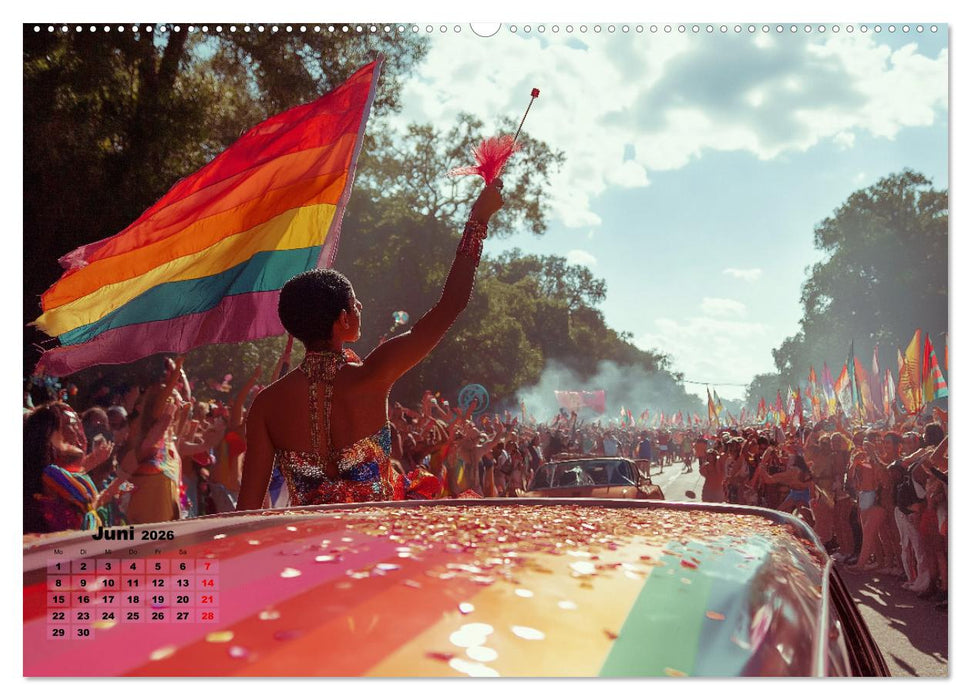 LGBTQ Pride - Regenbogenzeit, der Kalender für Vielfalt und Liebe (CALVENDO Wandkalender 2026)