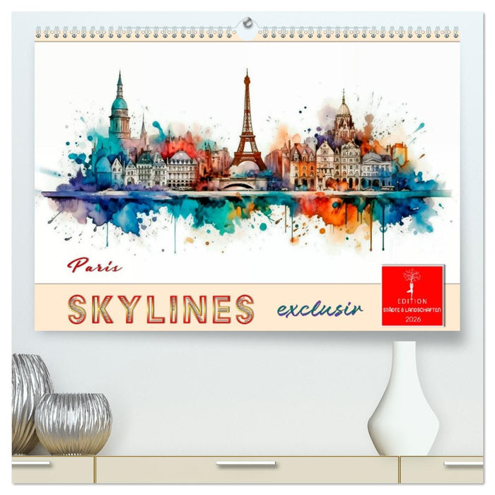 Skylines exklusiv (CALVENDO Premium Wandkalender 2026)