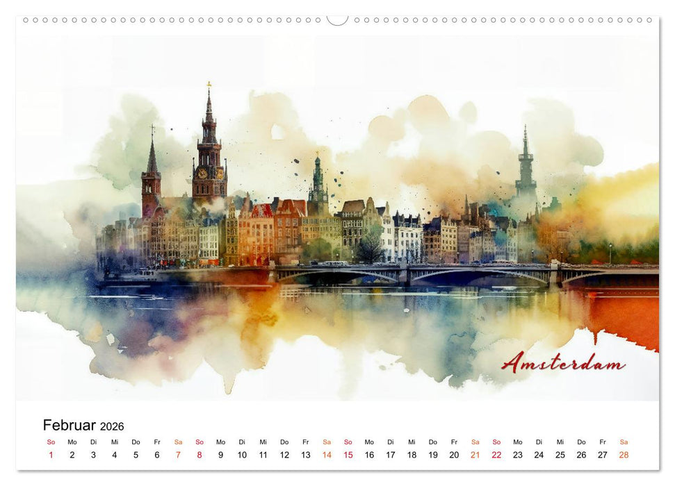 Skylines exklusiv (CALVENDO Premium Wandkalender 2026)