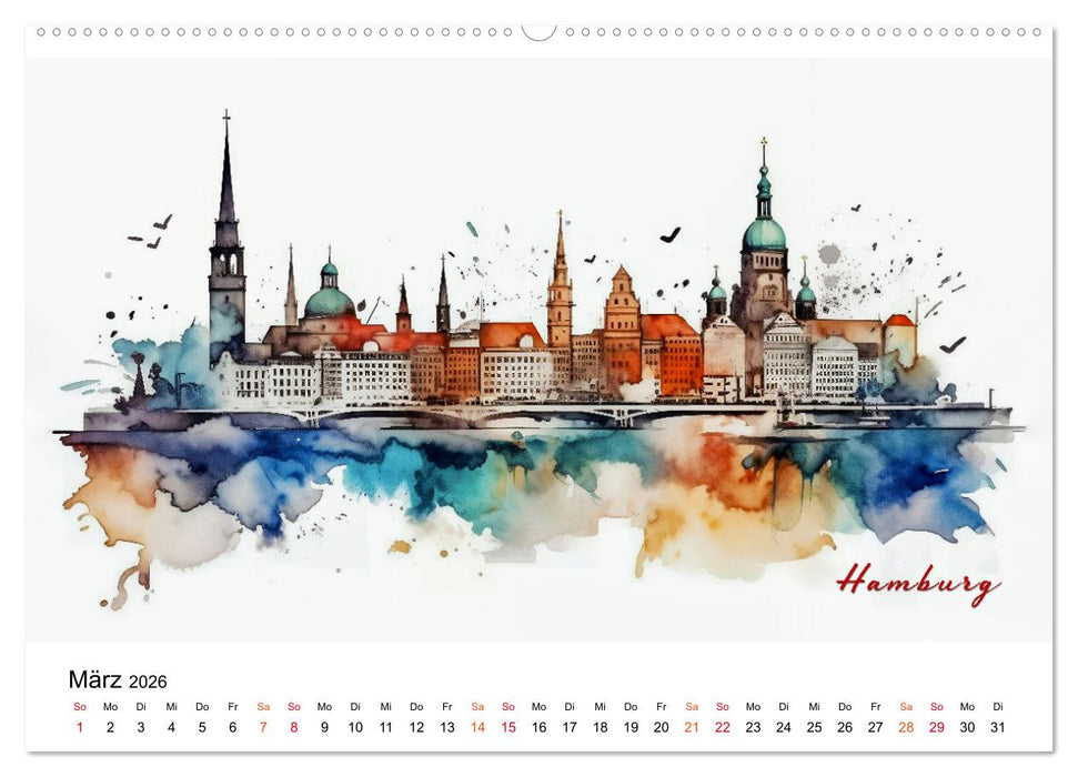 Skylines exklusiv (CALVENDO Premium Wandkalender 2026)