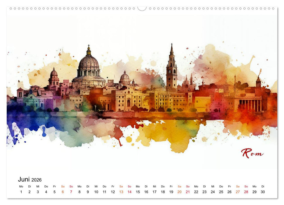 Skylines exklusiv (CALVENDO Premium Wandkalender 2026)